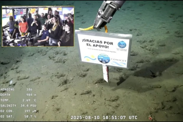 Concluy&oacute; la expedici&oacute;n del CONICET en el Mar Argentino con un mensaje que conmovi&oacute; a todos