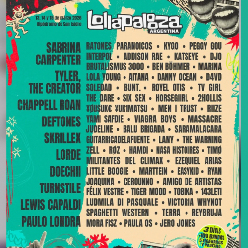 Se conoci&oacute; el line-up del Lollapalooza 2026